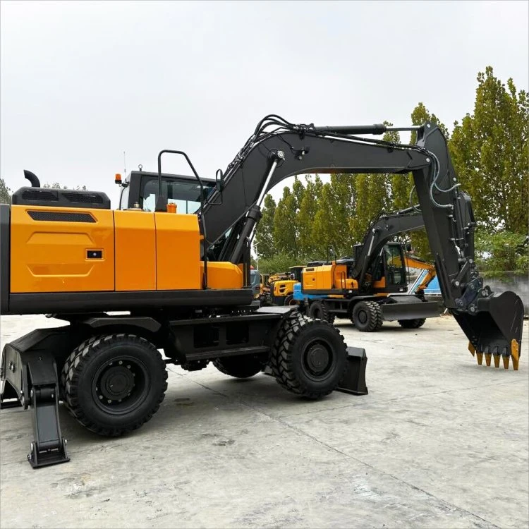 Wheel Type Excavator Hydraulic Optional Wood Grapple and 360 Degree Rotator