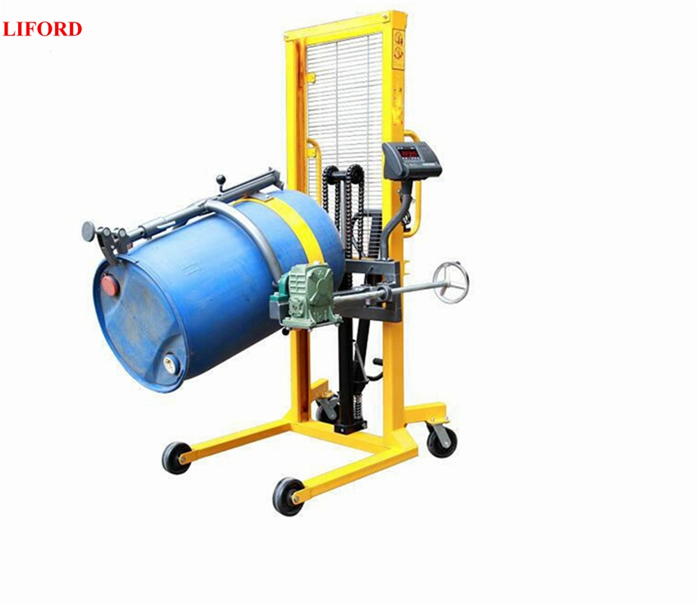 450kg Capacity 1.5m Lifting Height Hydraulic Drum Rotator