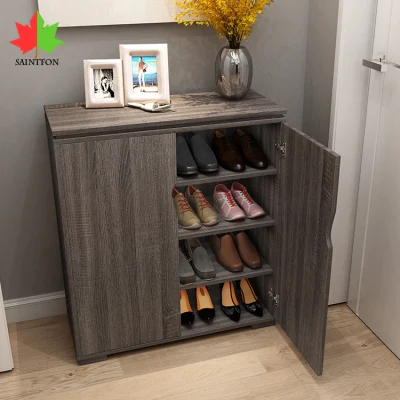 Customized Shoe Rack Storage Shelf Cabinet Wooden Furniture Living Room Entryway Floor Unit