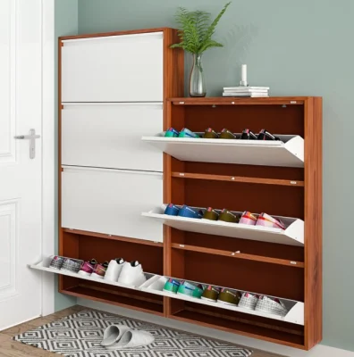 Living Room Furniture Shoes Storage Cabinet Steel Shoe Shelf Organizer Skinny Rack Cupboard
