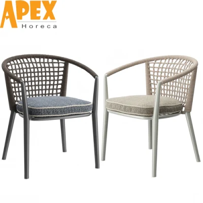 Outdoor Garden Patio Furniture Waterproof Stackable Rope Chair Custom Wholesale