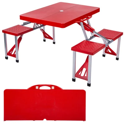  Collapsible Dining Table Folding Outdoor Desk Set