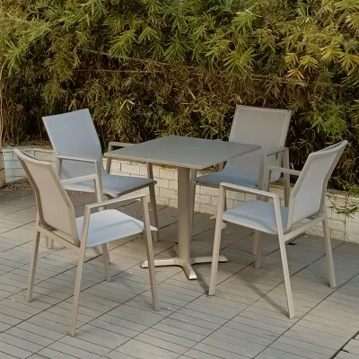  Popular Garden Furniture Patio Bistro Set Outdoor Cafe Restaurant Dining Waterproof Garden Terrace Woven Rope Table and Chairs