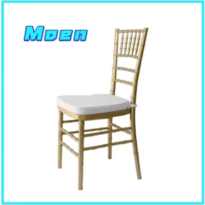 Wholesale Gold Plastic Monobloc Resin Stackable Wedding Banquet Tiffany Chairs
