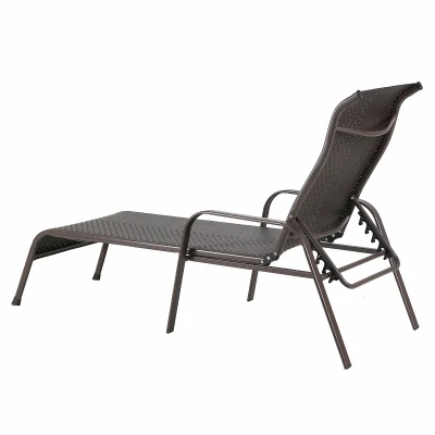  Simple Design Outdoor Folding Lounger Sunbed Stacking Garden Sleeping Chair