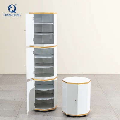 Factory Hot Sale Elegent White Shoe Storage Organizer Combination Cabinet