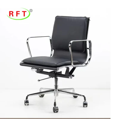 Replica Design Good Handmade Commercial Furniture Black PU Waiting Room Arm Chair