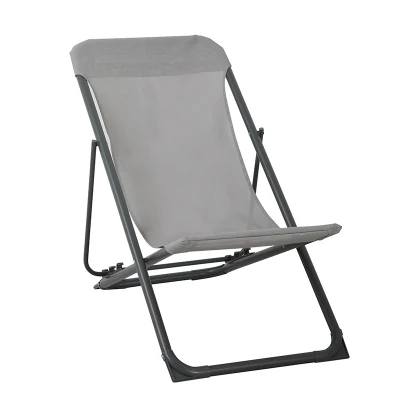 Summer Sunbathing Lazy Folding Custom Adjustable Reclining Sand Low Beach Chair