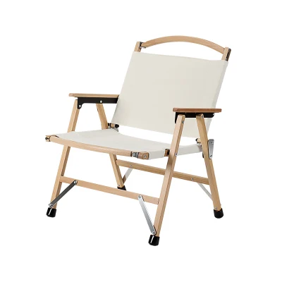 Wholesale Lightweight Foldable Beech Wooden Canvas Travel Camping Moon Chair Portable Folding Butterfly Garden Beach Chairs