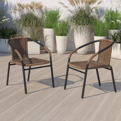  Competitive Price Eco-Friendly Waterproof Plastic Patio Rattan Wicker Chair Beach Chairs