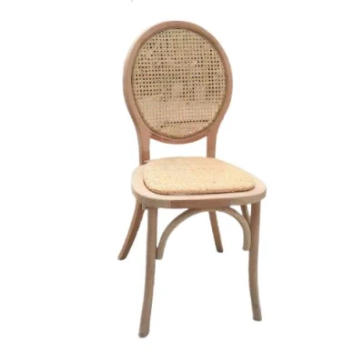 Restaurant Furniture Vintage Rattan Cane Back Louis Dining Chair