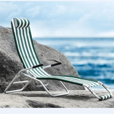 Garden and Swimming Pool Furniture Camping Folding Outdoor Fishing Lounger Beach Chair with Headrest