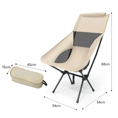 Aluminum Frame Collapsible Folding Heavy Duty Rocking Moon Camping Chair