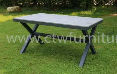  Patio Outdoor Furniture Plastic Wood Desk Aluminium Dining Garden Table
