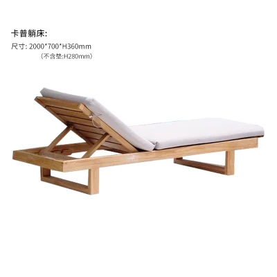  White Color Single Size Lounge Chair with Cushion Outdoor Garden Hotel Best Choice Sun Loungers