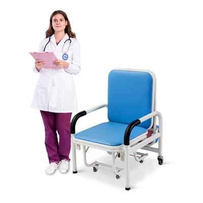 Ske001 Hospital Furniture Luxury Metal Folding Accompany Chair