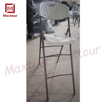 High Chair Popular Wedding Outdoor Plastic Bar Chair Folding Barstool