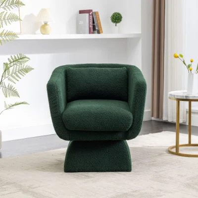 360° Swivel Accent Chair with Boucle, Green