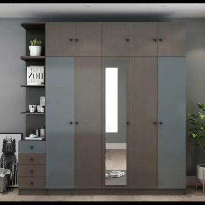 Modern Design Walk in Wardrobe Closet with Rotating Shoe Rack