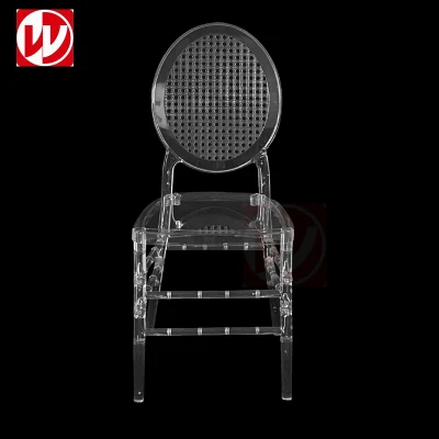  Wholesale Clear Acrylic Crystal Resin Event Tiffany Chiavari Chair Transparent Plastic Dining Wedding Chair