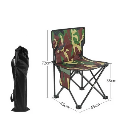 Foldable Chair Outdoor Lawn Picnic Fishing Beach Chairs Metal Folding Camping Chair