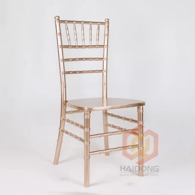 Champagne Stackable Wood Wedding Chiavari Tiffany Chair for Dining Hotel