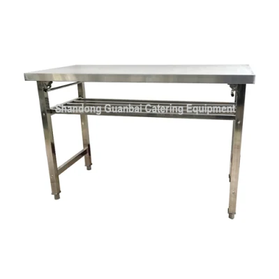  portable industrial stainless steel camping table foldable inox small table