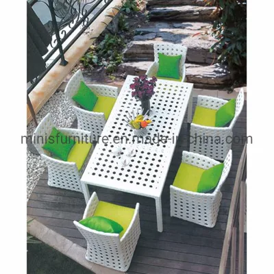 (MN-OD32) Popular Home/Restaurant outdoor Garden Leisure Rattan Dining Table and Chairs Furniture Sets