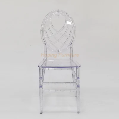 Net Back Decoration Transparent Crystal Wedding Dining Furniture Tiffany Resin Chair