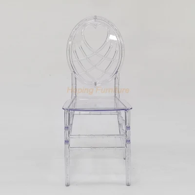  Net Back Decoration Transparent Crystal Wedding Dining Furniture Tiffany Resin Chair