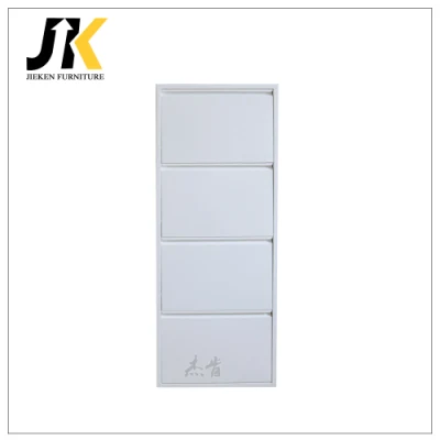 4 Layers Thin Steel Shoe Cabinet at Household Door