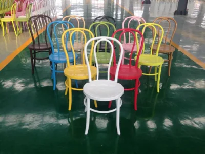 Wholesale Stackable White Resin Thonet Bentwood Wedding Chair for Banquet and Party