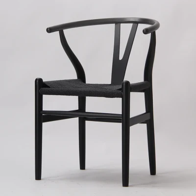 Kvj-6033b Hot-Selling Dining Room Black Wishbone Y Chair