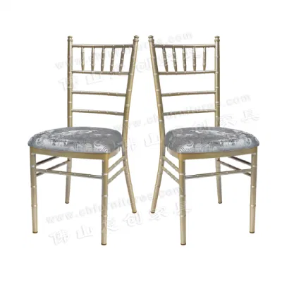 Modern Outdoor Hotel Banquet Wedding Lawn Aluminum Bamboo Chair