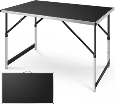  3 Pack Ultralight Collapsible with Handle Height Adjustable Folding Table