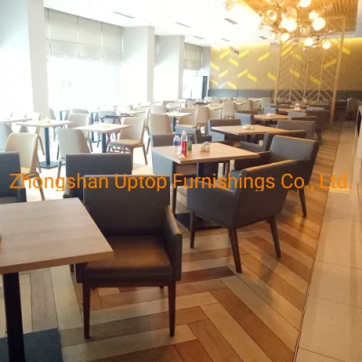  Wood Chair Restaurant Sofa Booth Table Chair Canteen Table Bar Stool Table Durable Quality Commercial Furniture Fold Table Plywood Cafe Booth (SP-CS416)