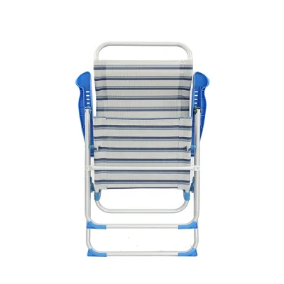 7 Position Adjustable High Back Seat Portable Folding Sun Beach Lounge Chair Foldable with Armrest