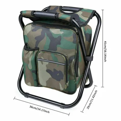  Fishing Backpack Chair Portable Folding Beach Chair Lightweight Camouflage Seat Camping