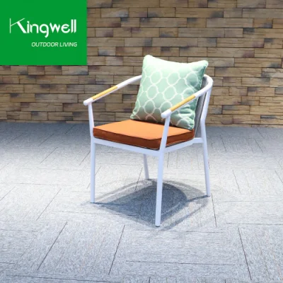 Stackable Armrest Teak Wood Furniture Dining Set Outdoor Garden Chairs for Restaurant