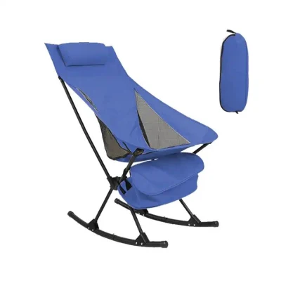  Portable Moon Rocking Beach Folding Camping Chair with Outdoor Carry Bag