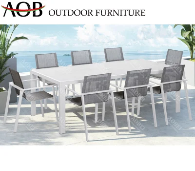 Textilene Stackable Restaurant Cafe Bar Home Villa Patio Outdoor Dining Furniture Chair