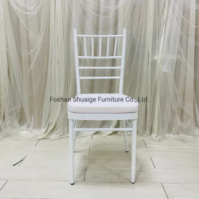 Metal Chiavari Chair White Wedding Party Chair Dining Chair