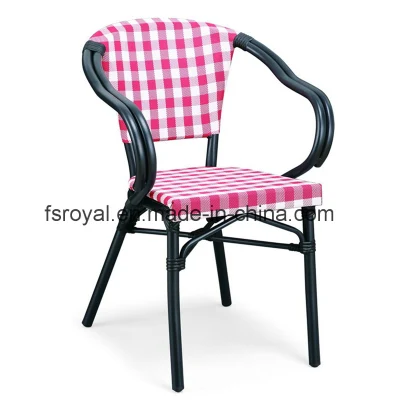  Modern Outdoor Furniture Aluminium Stacking Patio Dining Cafe Chair