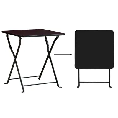  Outdoor Garden Furniture Steel Small Foldable Side Tea Table Low Coffee Square Table