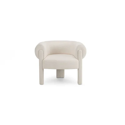 Simple Nordic Living Room Sofa Chair Boucle Fabric Luxury Modern Lounge Chair
