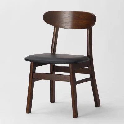 Kvj-6076 Simple Design Wood Restaurant Walnut Dining Chair