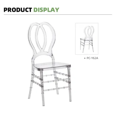 Wholesale Clear Acrylic Crystal Resin Event Tiffany Chiavari Chair Transparent Plastic Dining Weddings and Banquet Chair