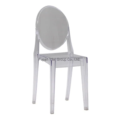 Wholesale MID Century Victoria Modern Armless Dining Chair Wedding Event Acrylic Crystal Transparent Plastic Clear Ghost Chair