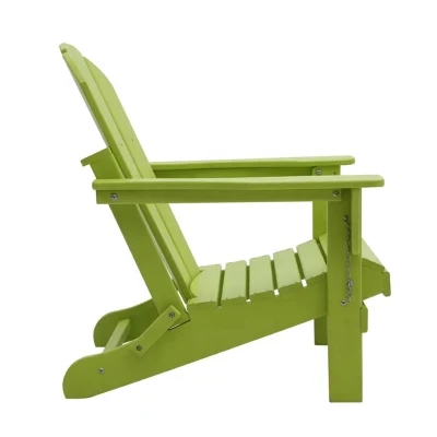 High Quality Waterproof Outdoor All Weather Patio Lawn Folding HDPE Plastic Adirondack Chair