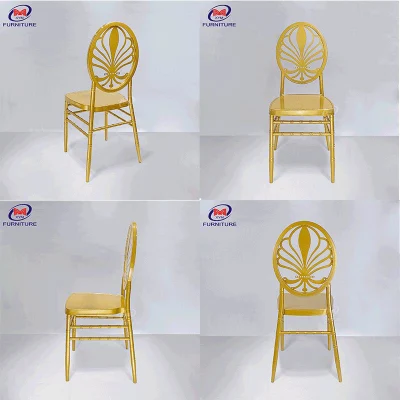 Chavari Tiffany Aluminium Iron Weddings Gold Back Circle Chiavari Chairs